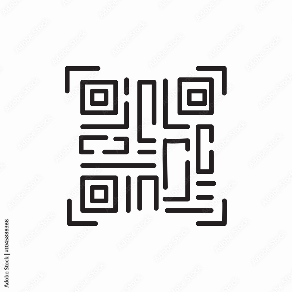 qr code scan icon sign vector qr code scan icon sign vector