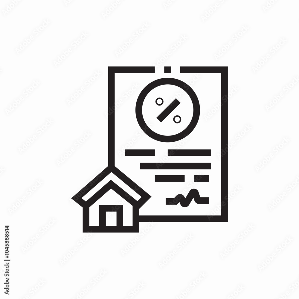real estate discount contract icon sign vector real estate discount contract icon sign vector