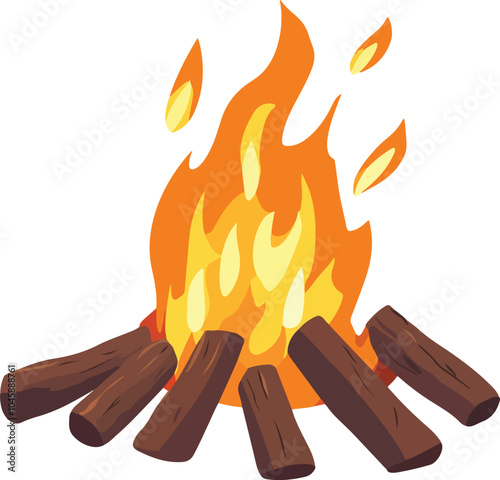 Campfire Vector Illustration