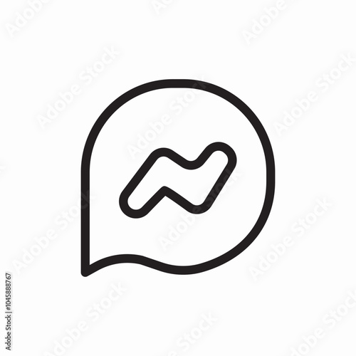 speech bubble bolt icon sign vector