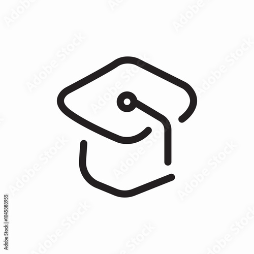 student hat icon sign vector
