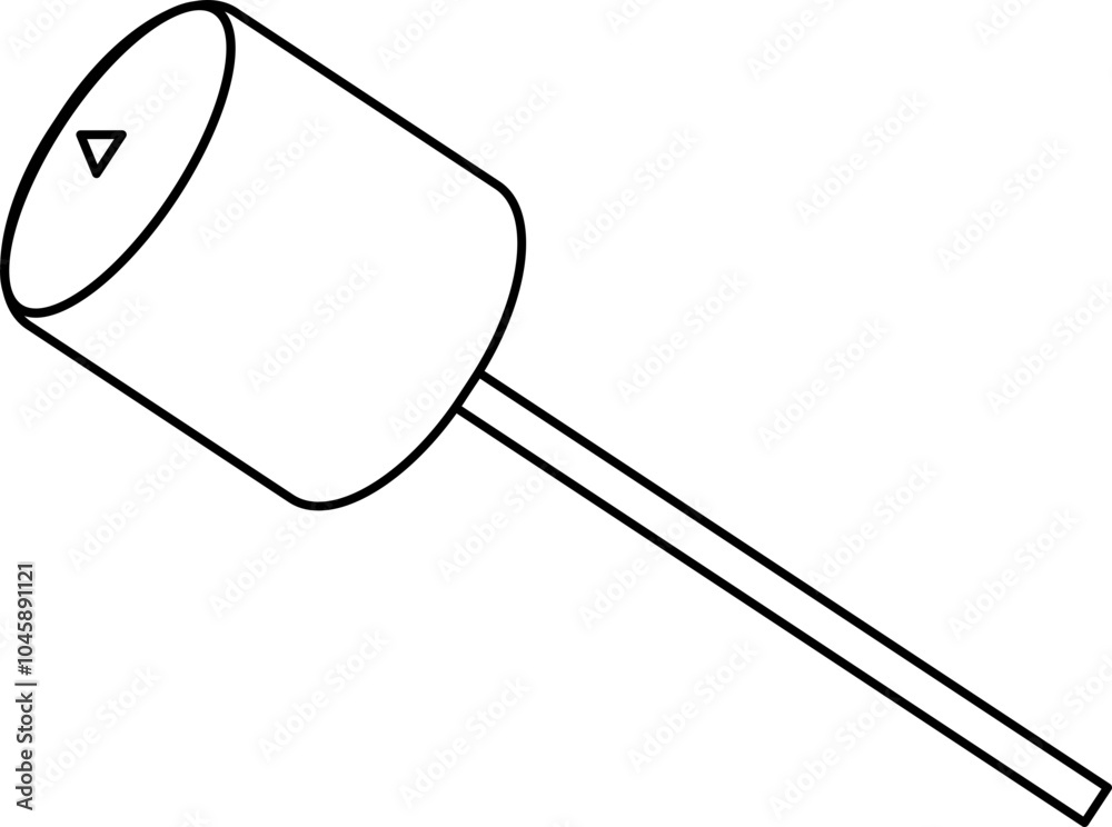 Marshmallow on Stick Outline Marshmallow on Stick Outline