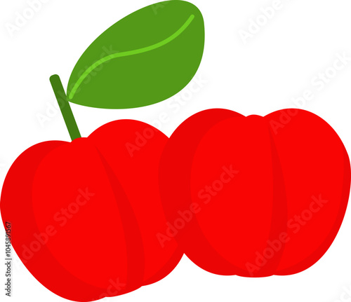 Red apple illustration
