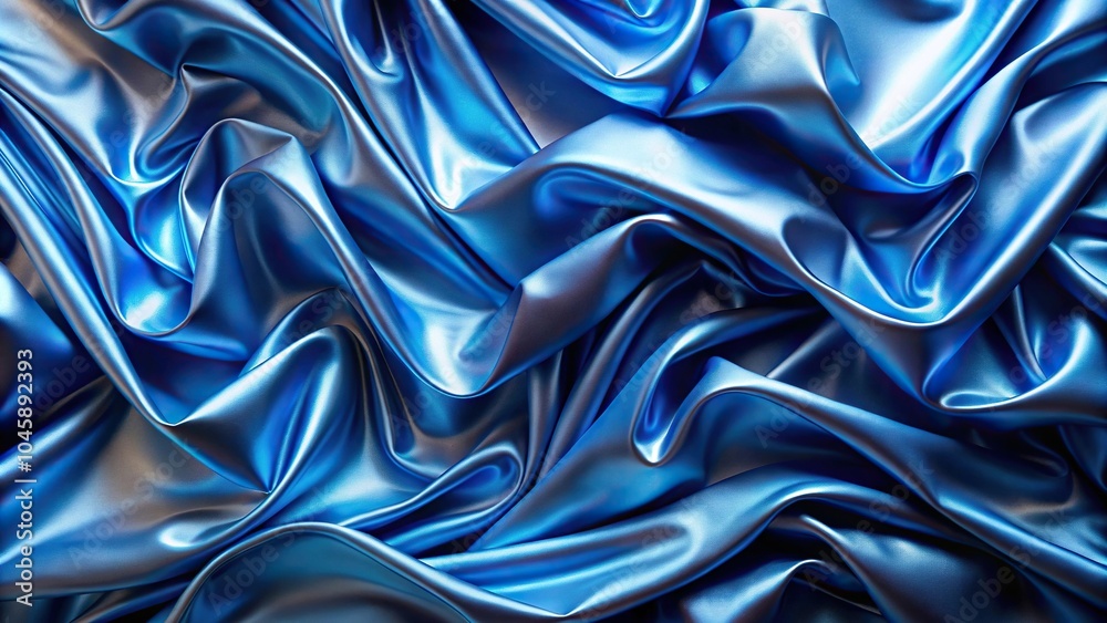Obraz premium soft folds of cornflower blue or blue chrome fabric background