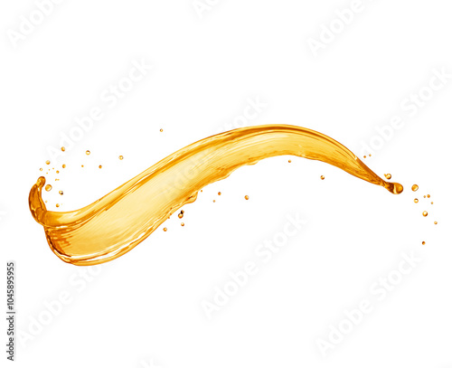 Splash of oily liquid isolated on a white background photo