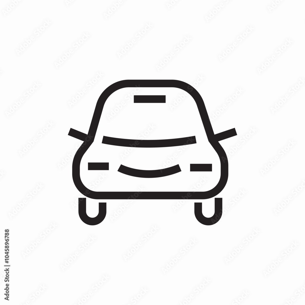 car sedan front icon sign vector car sedan front icon sign vector