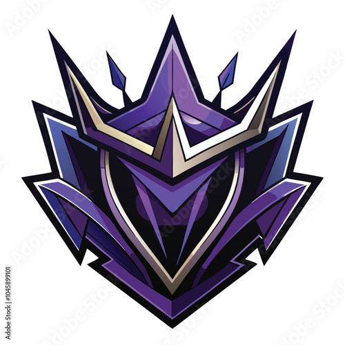 Purple Crowned Warrior  Esports Logo Design