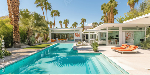 Mid-century modern house in California