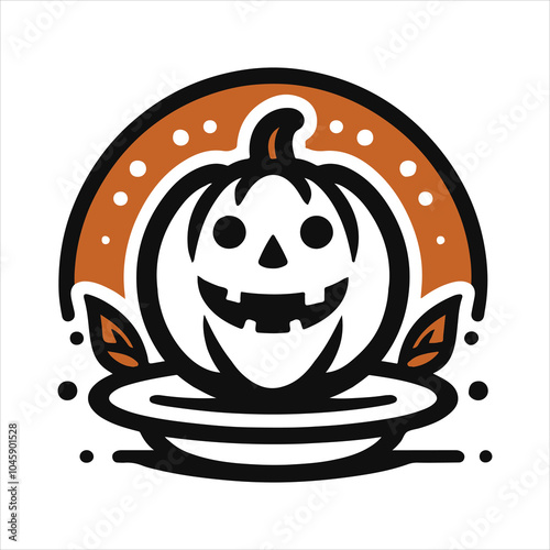 Smiling pumpkin vector illustration perfect for autumn and halloween designs