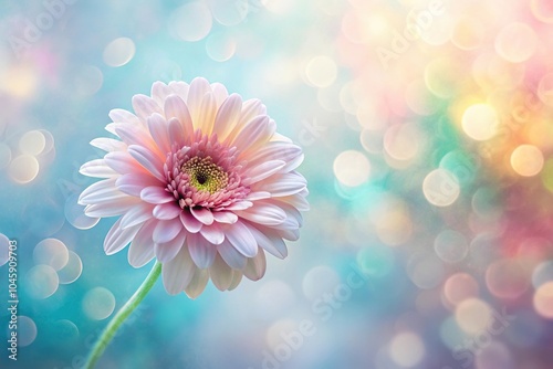 Soft pastel colored flower in a blurred style