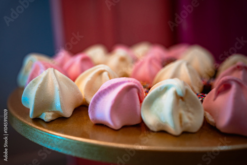 Colorful Meringue Dessert Bites