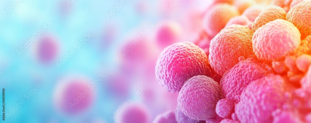 Stem cells fusing to form a new organ, colorful 3D illustration Stem cells fusing to form a new organ, colorful 3D illustration