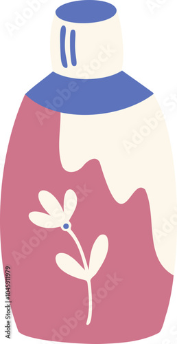 cute hand drawn skincare. Bundle of face and body care vector illustration.