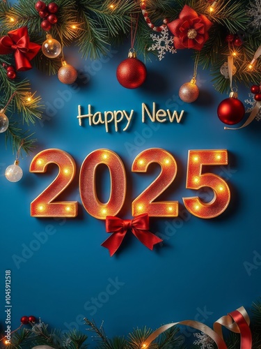 Happy new year 2025 calendar and hourglass on table with businessman's resolution plan written on notebook to start working in new year. New Year 2025. Ultra realistic. Photorealistic 