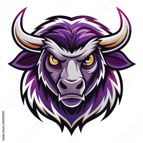 Wallpaper Mural Purple Furry Bull Mascot Illustration Design Torontodigital.ca
