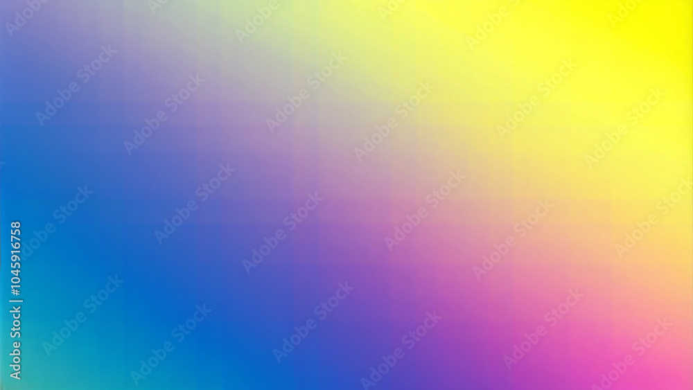Obraz premium Vibrant gradient abstract background transitioning from blue to purple to yellow 