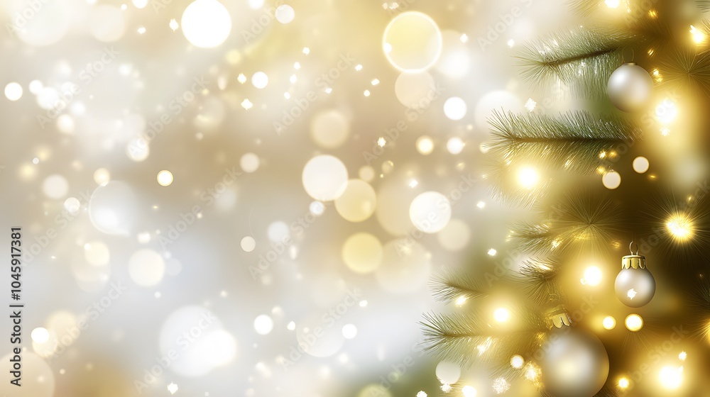 A minimalistic white Christmas tree adorned with soft golden lights and a star topper, set against a bright blurred background.. A minimalistic white Christmas tree adorned with soft golden lights and a star topper, set against a bright blurred background..