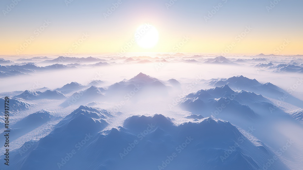 Serene Smooth Gradient Mountain Backdrop at Sunrise Serene Smooth Gradient Mountain Backdrop at Sunrise