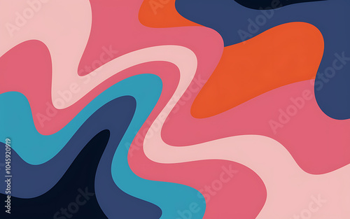 Abstract Colorful Swirls Background for Modern Design - Pink and Blue - Vibrant and Dynamic - Perfect for Social Media and Website Design 