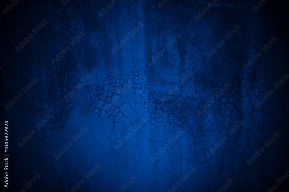 Old wall pattern texture cement blue dark abstract blue color design are light with black gradient background. Old wall pattern texture cement blue dark abstract blue color design are light with black gradient background.