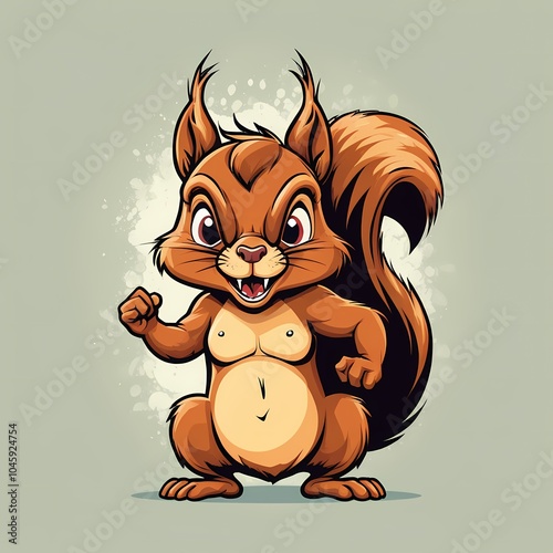 angry squirrel vector, aggressive squirrel illustration, furious squirrel art, mad squirrel drawing, upset squirrel character, squirrel cartoon vector, annoyed squirrel graphics, squirrel with attitud