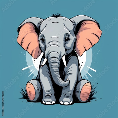 sad elephant, vector illustration, animal vector, cartoon elephant, cute elephant, elephant artwork, vector animal, sorrowful elephant, wildlife vector, digital elephant, nature vector, baby elephant, photo