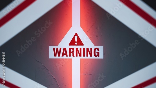 An alert graphic with a closeup view of a hazardous background. photo