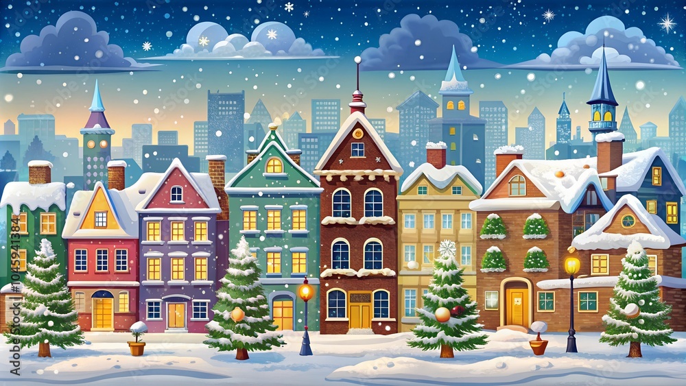 landscape with houses and trees landscape with houses and trees