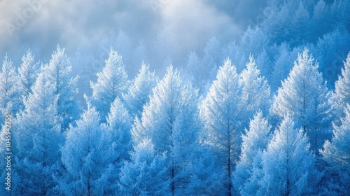 Frost-covered trees