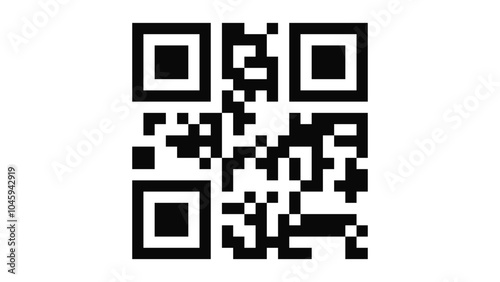 QR code with the text: Optimism. Vector illustration on a transparent background.