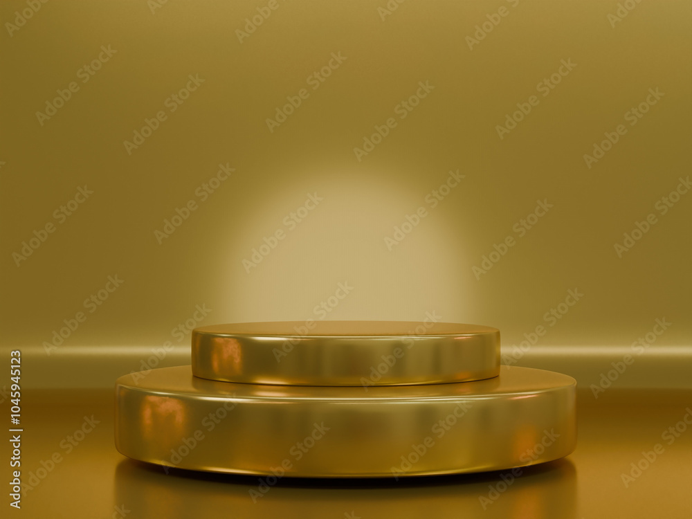 Vibrant-golden-podium-with-spotlight Vibrant-golden-podium-with-spotlight