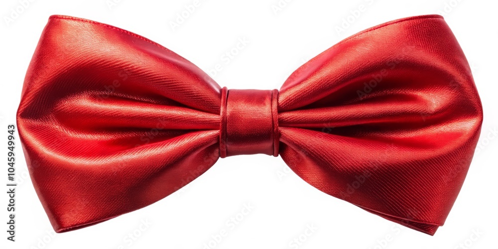 Red Satin Bow Tie with Shiny Texture, fashion, accessory Red Satin Bow Tie with Shiny Texture, fashion, accessory