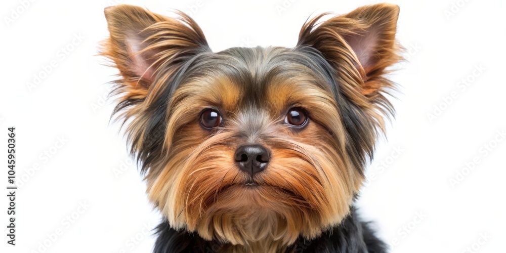 Yorkshire Terrier Portrait Close-up of a Cute Dog with Big Brown Eyes, Dog Portrait, Yorkshire Terrier Yorkshire Terrier Portrait Close-up of a Cute Dog with Big Brown Eyes, Dog Portrait, Yorkshire Terrier