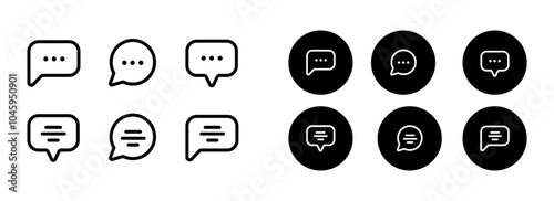 comment icon speech bubble symbol Chat message icons - talk message Bubble chat icon