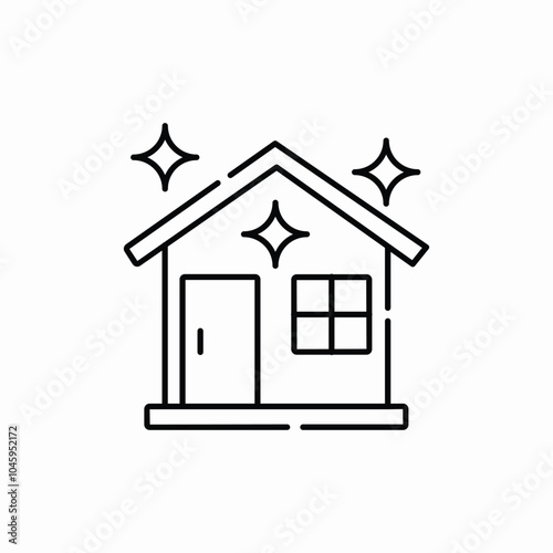 clean house icon sign vector