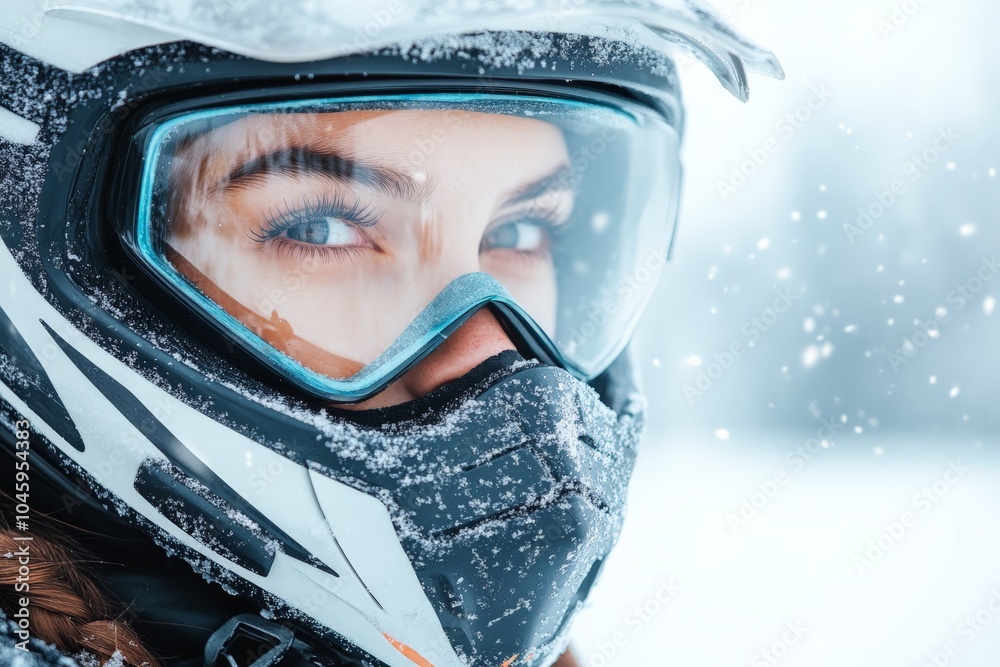 A determined skier wearing a helmet and goggles navigates the snow-covered slopes, representing adventure, speed, and the thrill of mountain sports. A determined skier wearing a helmet and goggles navigates the snow-covered slopes, representing adventure, speed, and the thrill of mountain sports.