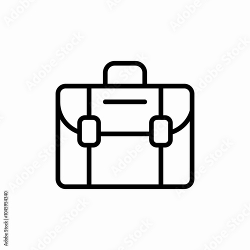 portfolio suitcase icon sign vector