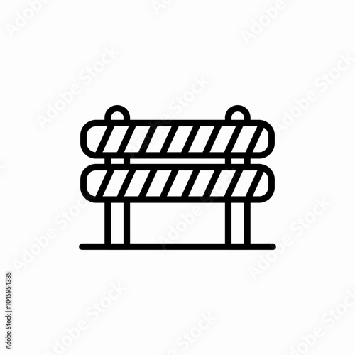 road barrier icon sign vector