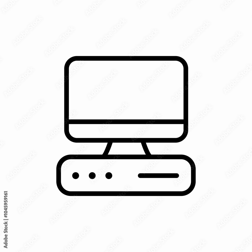 computer server icon sign vector computer server icon sign vector