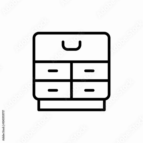 cupboard cabinet icon sign vector