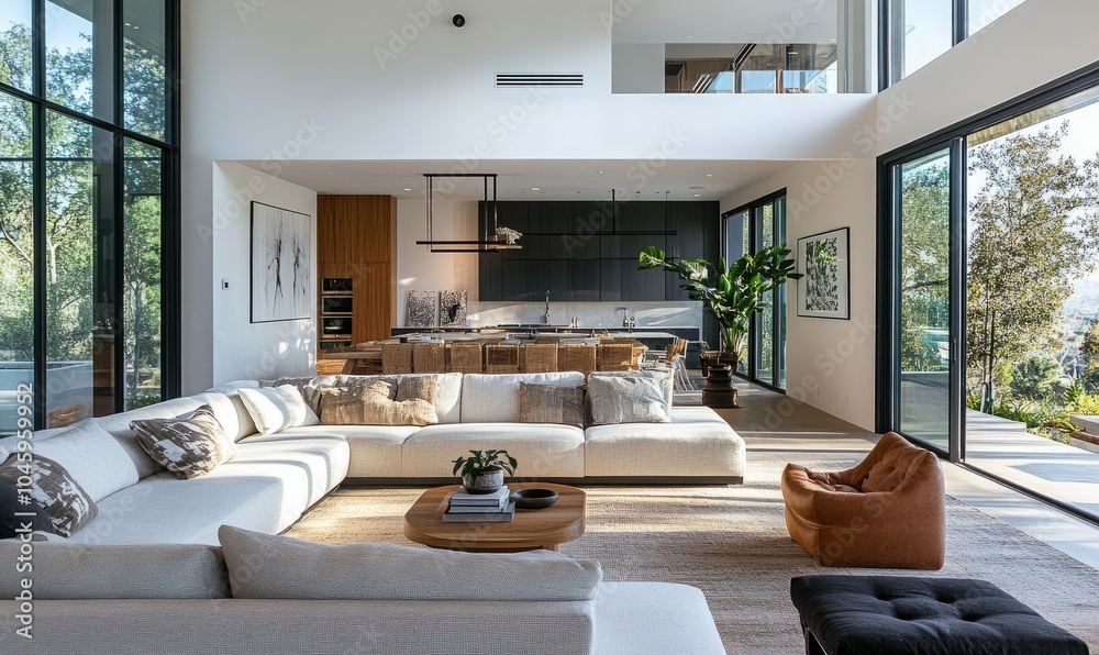 Stylish living room interior in modern house