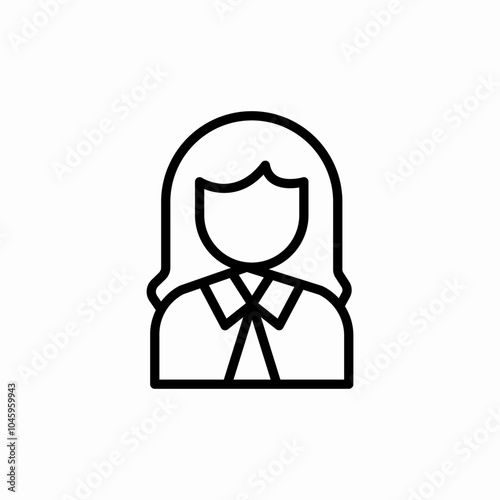 female user icon sign vector