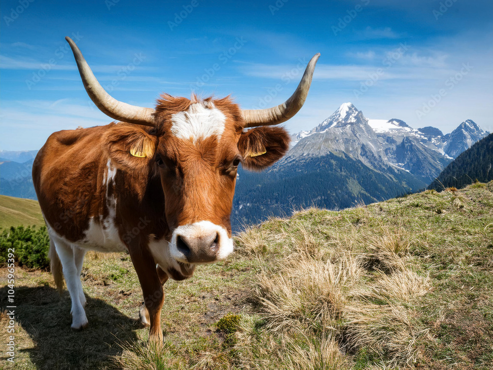 Cow in mountains Cow in mountains