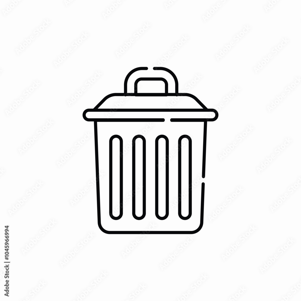 garbage bin icon sign vector