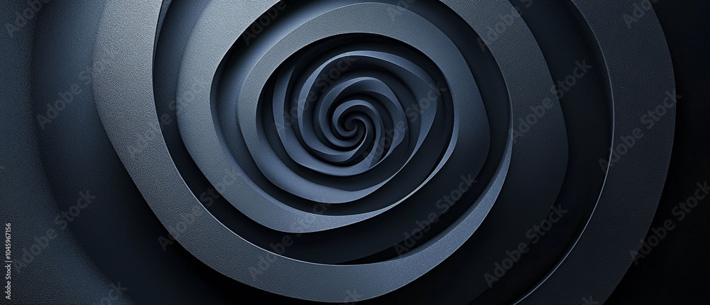 Abstract spiral shape on dark background, 3d render, wallpaper design art Abstract spiral shape on dark background, 3d render, wallpaper design art