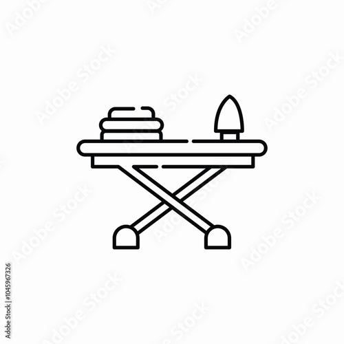 iron desk icon sign vector