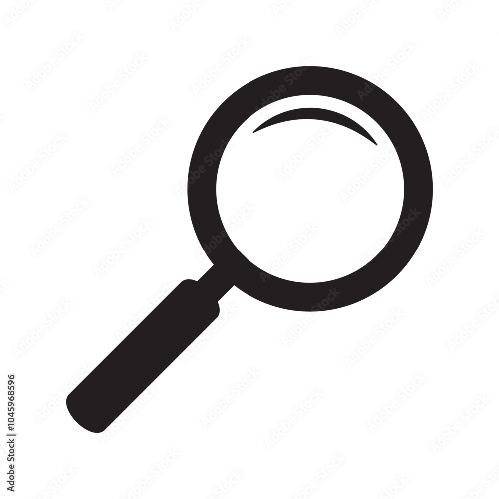 Magnifying glass icon, magnifier or loupe icon. Search icon. Magnifying glass icon, magnifier or loupe icon. Search icon.