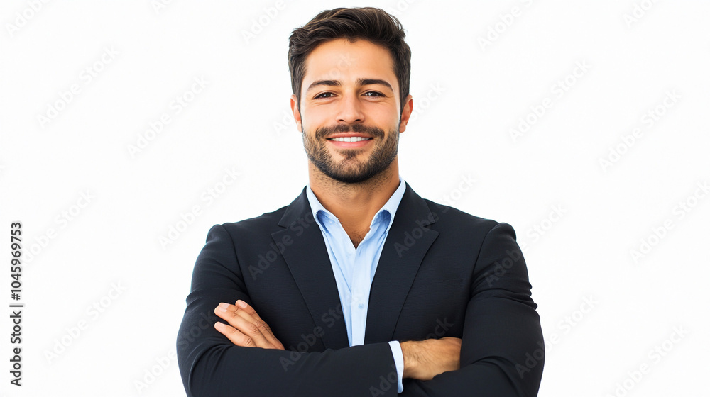 Confident Businessman Portrait Smiling Suit Professional Success Confident Businessman Portrait Smiling Suit Professional Success