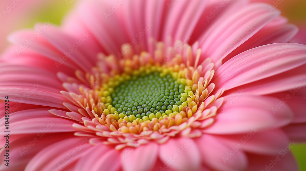 Obraz premium Close Up Pink Gerbera Daisy Flower Blossom Macro Photography