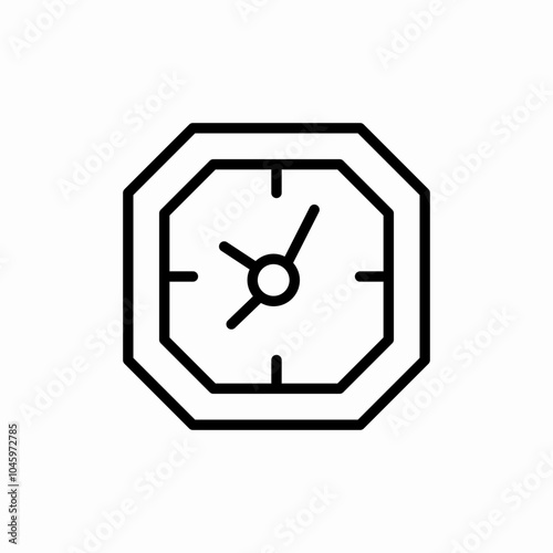 wall clock icon sign vector